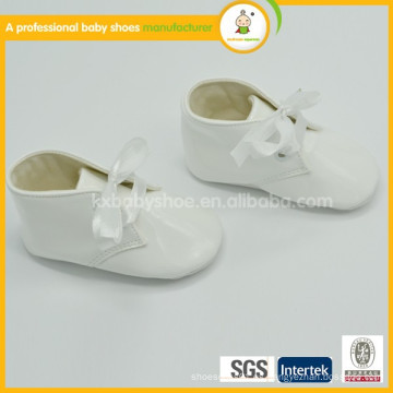 Venta al por mayor bautizo bautismo blanco bebe bebé prewalker zapatos